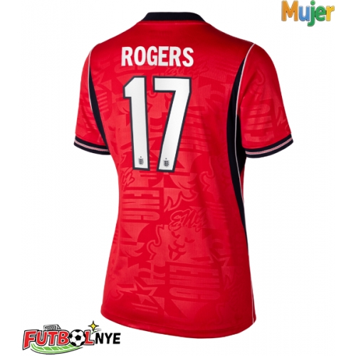 Camiseta Inglaterra Morgan Rogers #17 Visitante Equipación para mujer Mundial 2026 manga corta